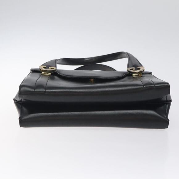 GUCCI Handbag Leather Black Gold - Picture 9 of 13